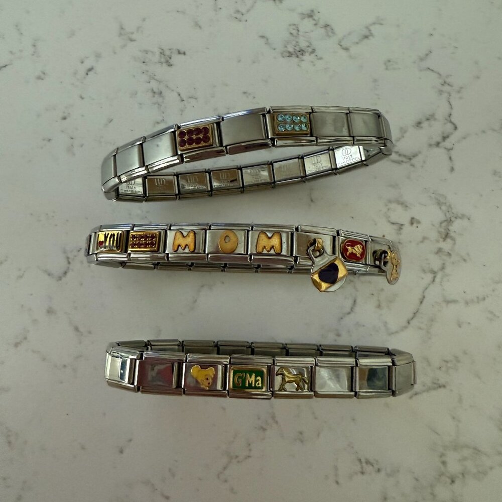 Three Italian Charm Bracelets
